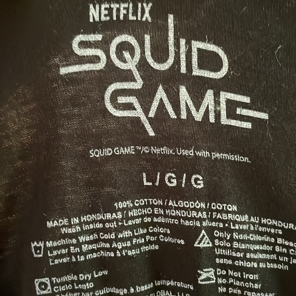 Netflix Black Squid Game Graphic T-Shirt - Picture 6 of 6